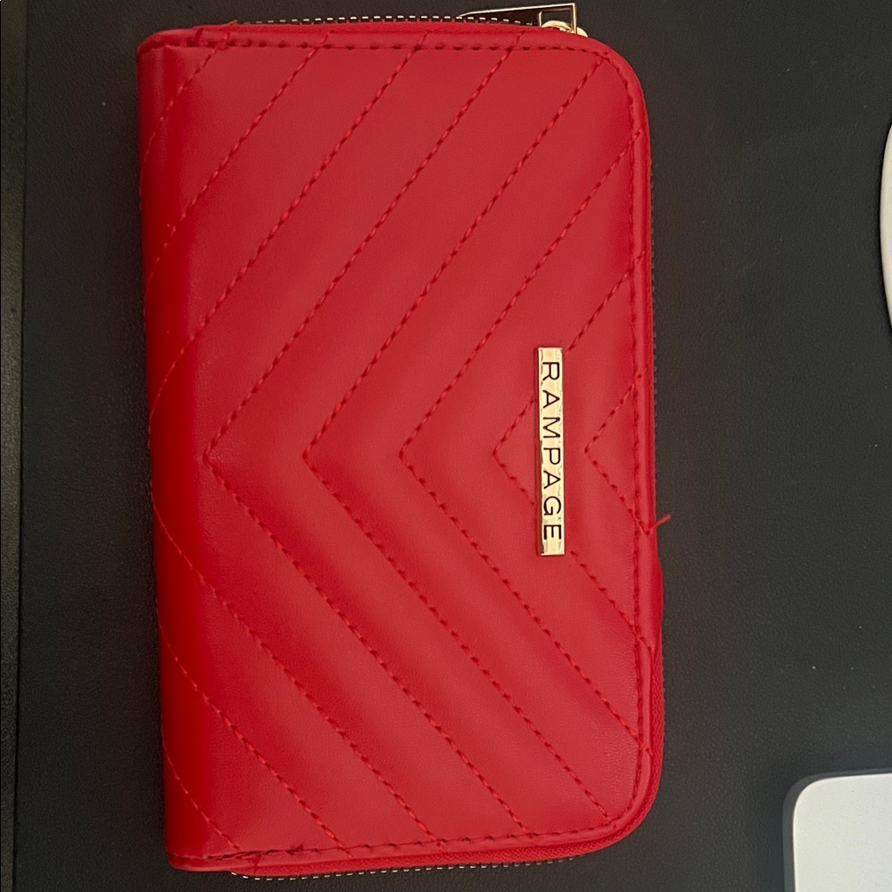 Rampage Red Quilted Wristlet